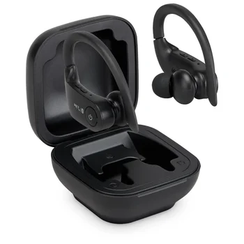Bluetooth-наушники, настоящие беспроводные, с зарядным чехлом, черные, гибридные профессиональные наушники с активным шумоподавлением