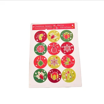 1200 Шт. Круглая красочная наклейка для Рождественских праздников, декоративные украшения для упаковки подарков 