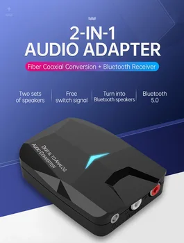 2 В 1 Bluetooth-совместимый аудиоадаптер 5,0 Приемник 3,5 мм для домашних колонок, усилителей мощности, наушников, автомобильных комплектов