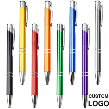50 шт. идей подарков с индивидуальным логотипом, металлические ручки с лазерной гравировкой по индивидуальному заказу с вашим логотипом, веб-ссылкой и контактами