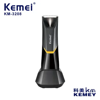 Kemei KM-3208 USB, Перезаряжаемая, для всего тела, Моющаяся, Керамический резак, Паха, Киски, Электробритва для мужчин
