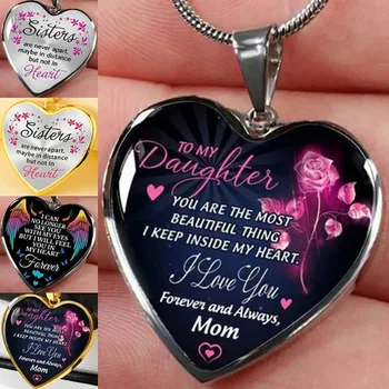 S3376 Модные ювелирные изделия Ожерелье с надписью Love Heart для моей дочери, подвески с буквами