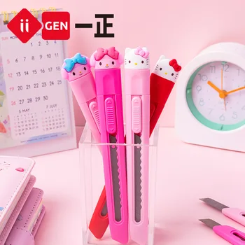 Sanrio Kawaii Hello Kitty & Melody, портативный нож для открывания писем, резак, принадлежности для журналов 
