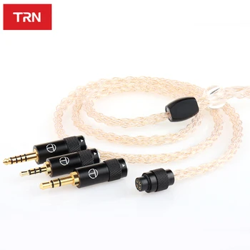 TRN TX 8-жильный монокристаллический кабель с медным покрытием для обновления Сменный Дизайн аудиоразъема 3,5 мм \ 4,4 мм \ 2,5 мм Разъем для наушников Провод