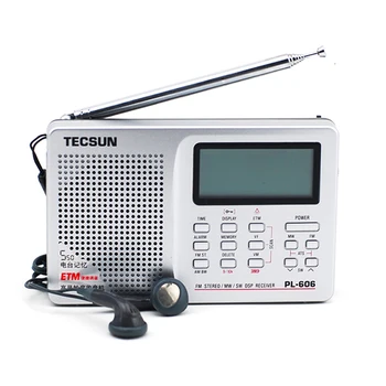 Tecsun PL-606 LED Портативное Цифровое радио Pll Fm Стерео/Lw/Sw/Mw Dsp Ontvanger Lichtgewicht Oplaadbare Voor Ouderen/Для студентов