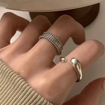 VENTFILLE Серебристого Цвета, Корейская неправильная Геометрия, открытое кольцо для женщин, подарок на День Рождения для девочек, Ins Simplicity Jewelry, Прямая поставка