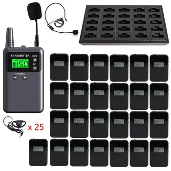Беспроводная система аудиогида Whisper Tour 1 Передатчик 25 Приемников 1 Зарядное устройство с наушниками для синхронного перевода