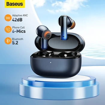 Беспроводные наушники Baseus Storm 1 Bluetooth 5,2 42 дБ Адаптивные Динамические наушники ANC с 6 микрофонами ENC с Шумоподавлением Hi-Fi Наушники