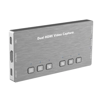 Двойная карта захвата потокового видео HDMI-USB-C 1080p плюс выход HDMI UVC
