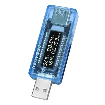 Мини Портативный 0,91дюймовый ЖК-экран USB Зарядное устройство Емкость Мощность Ток Напряжение Детектор Тестер Мультиметр