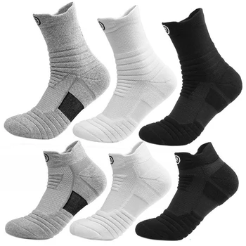 Мужские Спортивные Дышащие носки для бега, впитывающие Влагу, Бесшовные Спортивные носки, Длинные, Короткие, с Дезодорантом от пота, мужские носки Sox