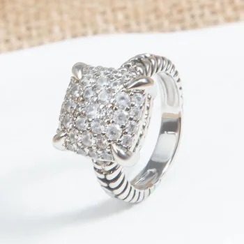 Мужское кольцо DY Eternal из платины Дэвида Юрмана с бриллиантом 925 пробы, модный и роскошный подарок