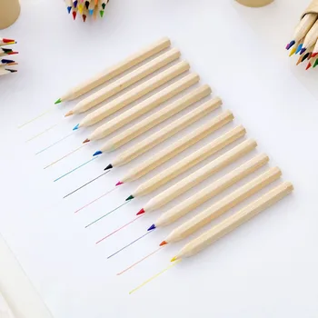 Нетоксичные художественные цветные карандаши, набор деревянных карандашей для детей, инструменты для рисования, Милые канцелярские принадлежности для школьников, письменные принадлежности