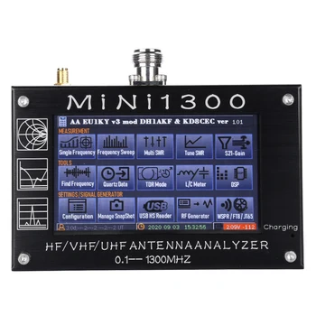 Новый Mini1300 0,1-1300 МГц HF VHF UHF Антенный Анализатор Векторный Сетевой анализатор КСВ Измеритель Частоты Развертки RF Радио Мультиметр