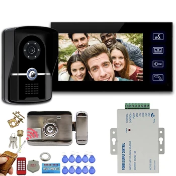 Проводной видеодомофон Домофон, Непромокаемая камера, Система визуальной домашней безопасности, мониторы с 7-дюймовым экраном