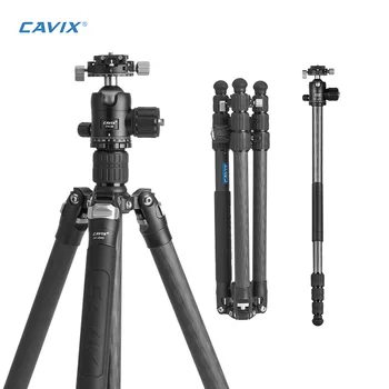 Профессиональный штатив Cavix с регулируемыми углами наклона видеокамеры, видео штатив для путешествий, штативы для камеры телефона