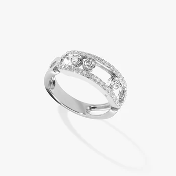 Роскошный бутик ювелирных изделий, женское кольцо с тремя бриллиантами из серебра 925 пробы, подробнее, пожалуйста, откройте видео для просмотра